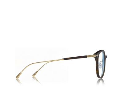 TOM FORD ACETATE DARK HAVANA BLUE BLOCK SOFT ROUND OPTICALS