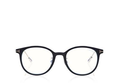 TOM FORD ACETATE BLUE BLUE BLOCK SOFT ROUND OPTICALS