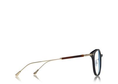 TOM FORD ACETATE BLUE BLUE BLOCK SOFT ROUND OPTICALS