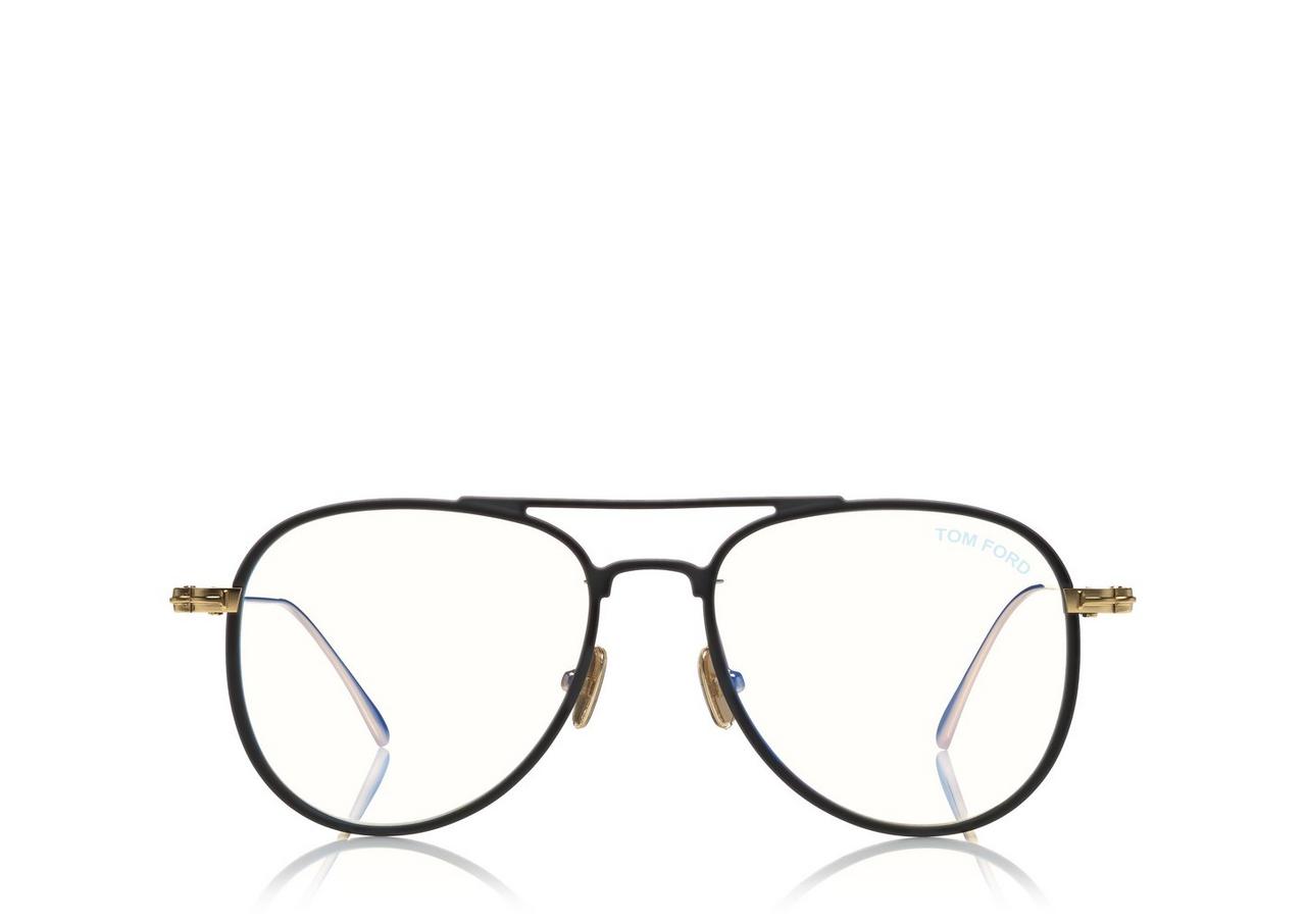 Tom ford blue 2024 block pilot opticals