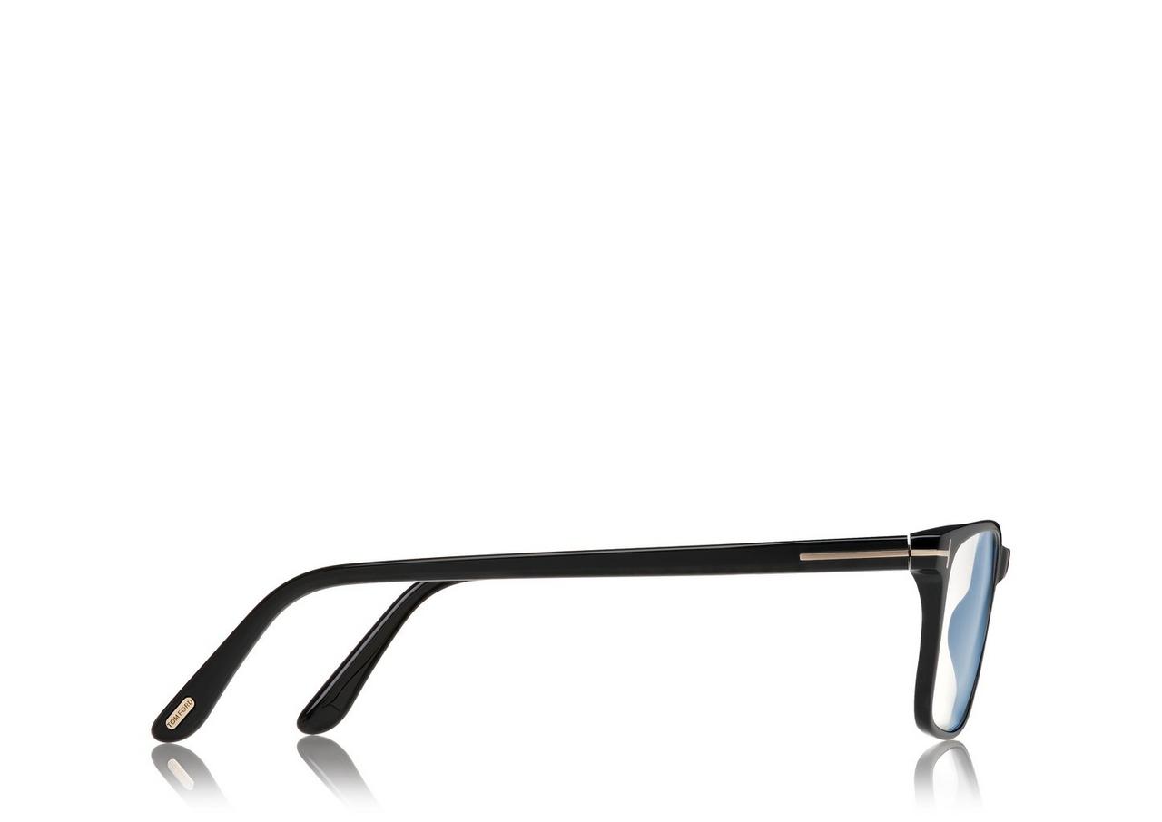 メガネ Tom Ford Blue Light Blocking Glasses TF5807B 001 Unisex BLUE BLOCK RECTANGULAR OPTICALS | Tom Ford Fashion