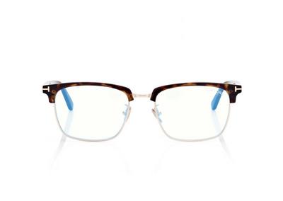 TOM FORD OM DARK HAVANA OCCHIALI DA VISTA BROWLINE CON FILTRO LUCE BLU
