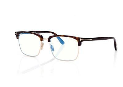 TOM FORD OM DARK HAVANA OCCHIALI DA VISTA BROWLINE CON FILTRO LUCE BLU