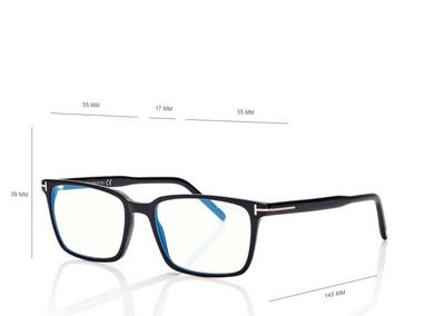 TOM FORD ACETATE BLACK BLUE BLOCK SQUARE OPTICALS