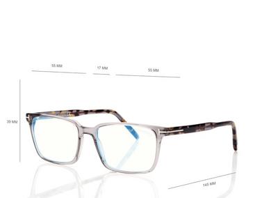 TOM FORD ACETATE GREY BLUE BLOCK SQUARE OPTICALS