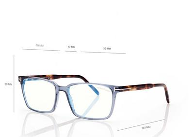 TOM FORD ACETATE BLUE BLUE BLOCK SQUARE OPTICALS