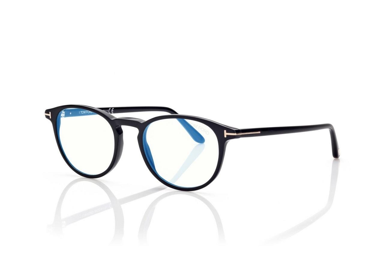 BLUE BLOCK ROUND OPTICALS