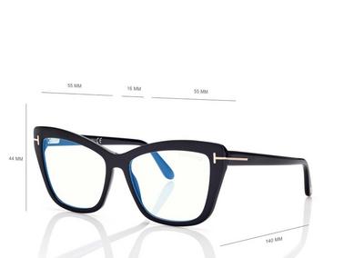 BLUE BLOCK SQUARE CAT EYE OPTICALS image number 3