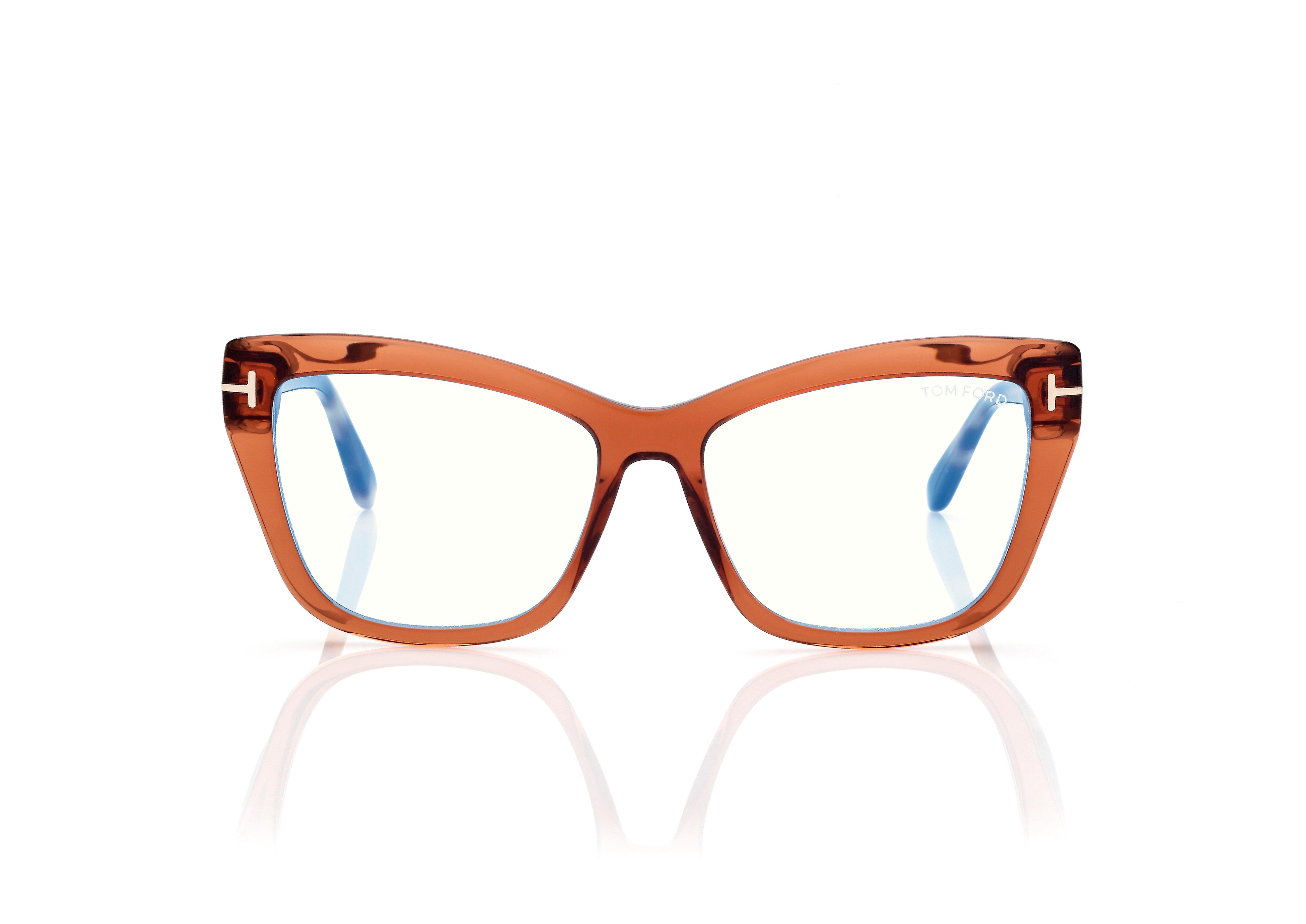 BLUE BLOCK SQUARE CAT EYE OPTICALS | TOM FORD Fashion