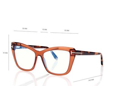 BLUE BLOCK SQUARE CAT EYE OPTICALS image number 3
