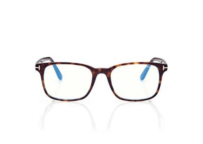 TOM FORD OM DARK HAVANA BLUE BLOCK SQUARE OPTICALS