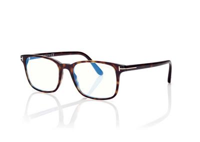 TOM FORD OM DARK HAVANA BLUE BLOCK SQUARE OPTICALS