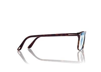 TOM FORD OM DARK HAVANA BLUE BLOCK SQUARE OPTICALS