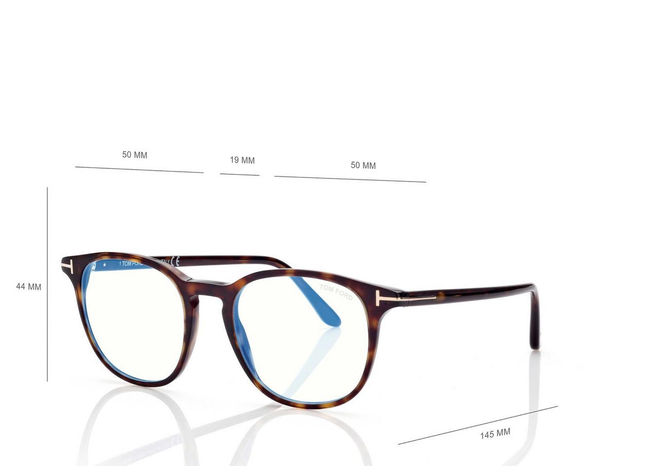 正規販売店】 TOM FORD OPTICAL BLOCK BLUE SHAPE ROUND サングラス