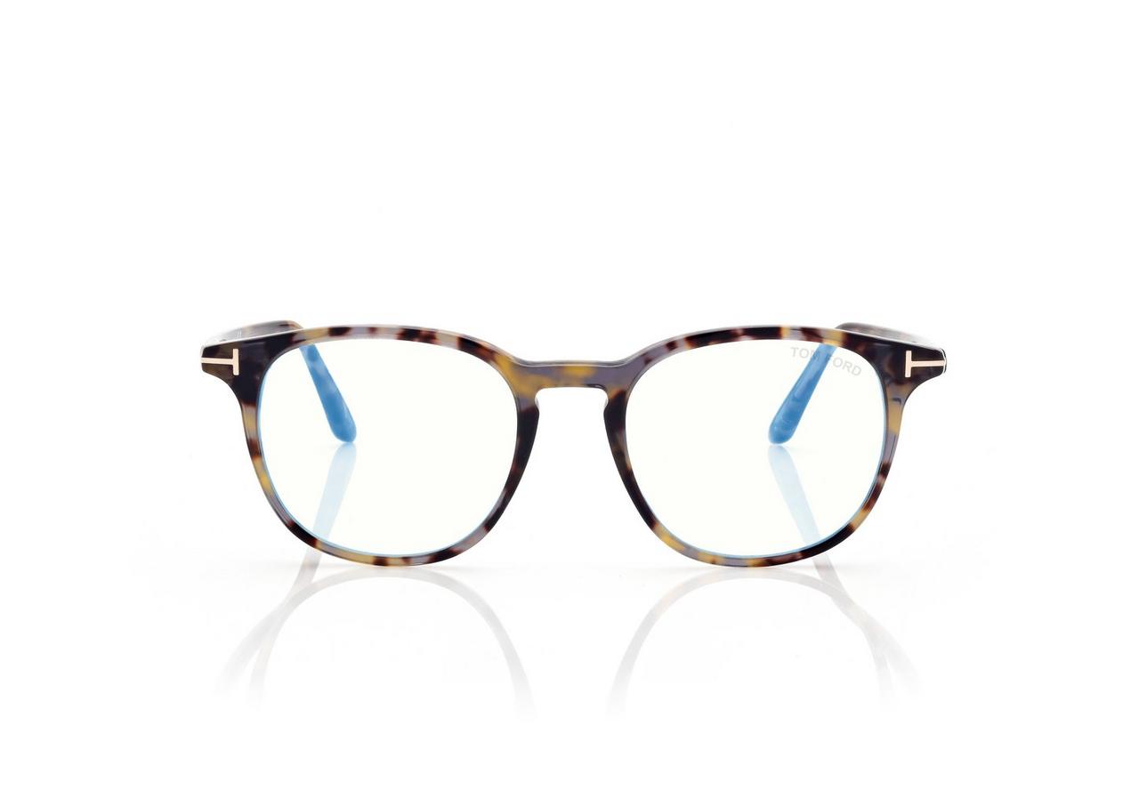 正規販売店】 TOM FORD OPTICAL BLOCK BLUE SHAPE ROUND サングラス