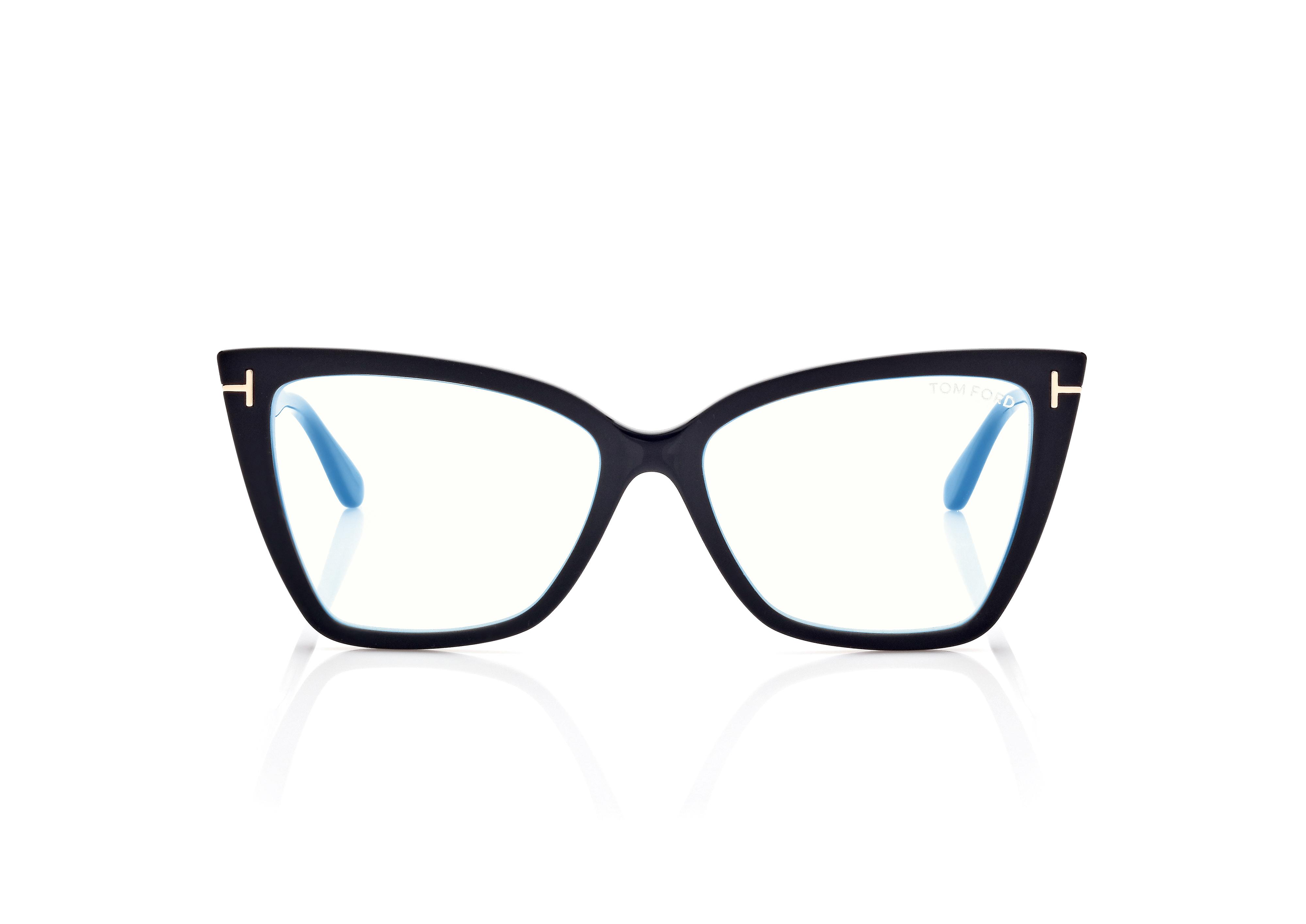 BLUE BLOCK SQUARE CAT EYE OPTICALS | Tom Ford Fashion