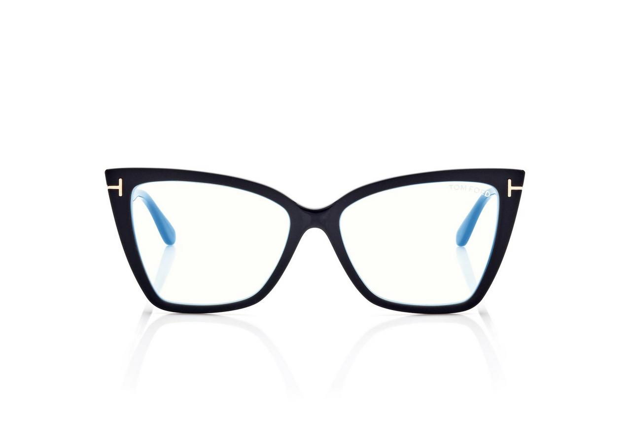 BLUE BLOCK SQUARE CAT EYE OPTICALS image number 0