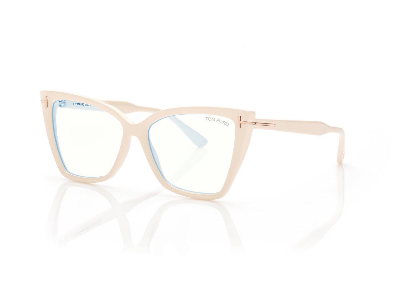 BLUE BLOCK SQUARE CAT EYE OPTICALS image number 1