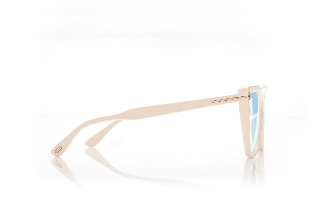 BLUE BLOCK SQUARE CAT EYE OPTICALS image number 2