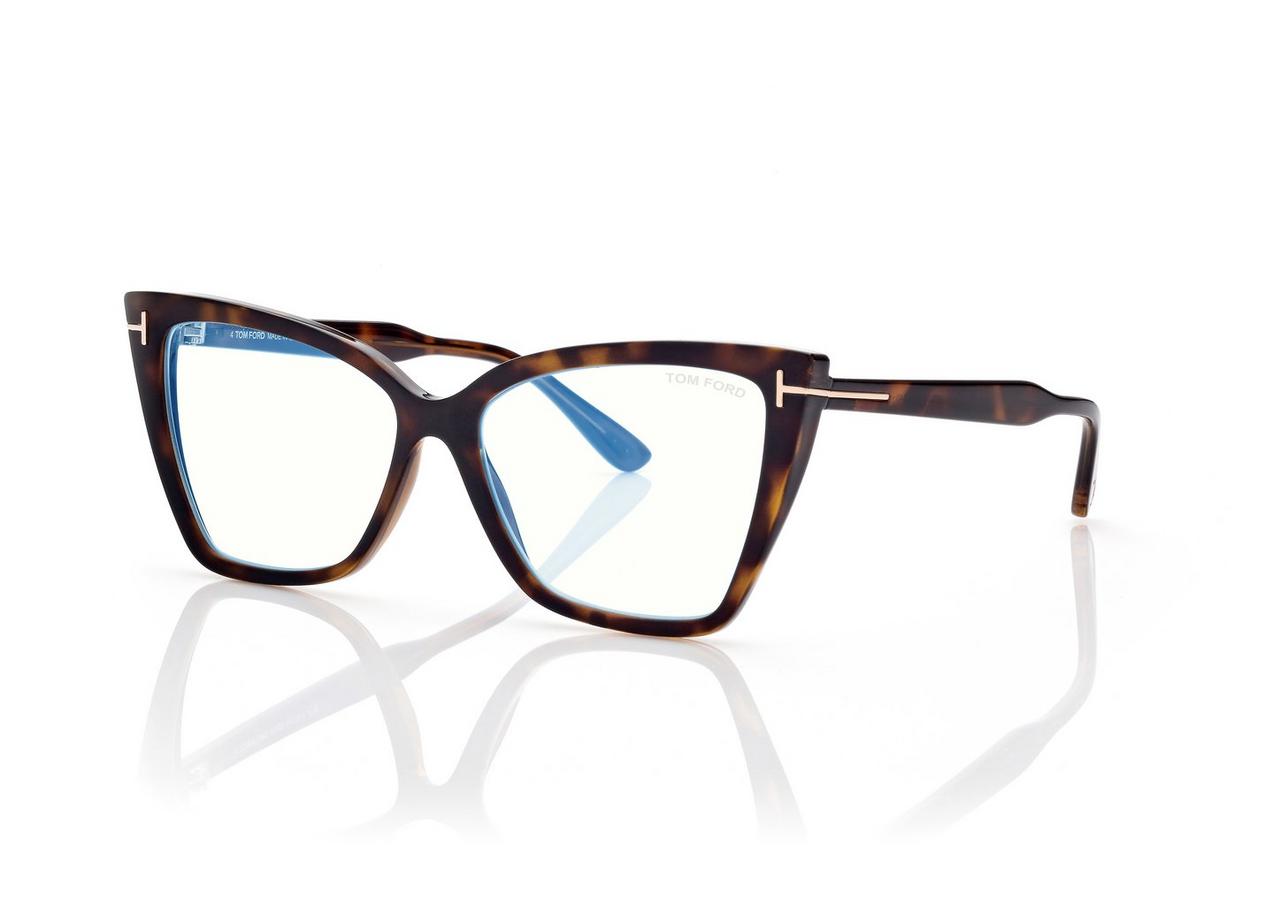 BLUE BLOCK SQUARE CAT EYE OPTICALS image number 1