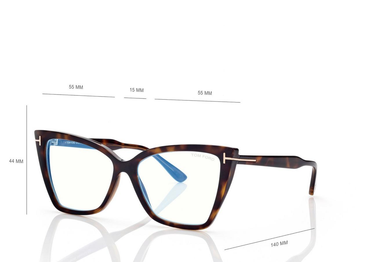 BLUE BLOCK SQUARE CAT EYE OPTICALS image number 3