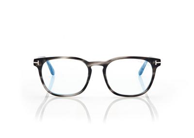 TOM FORD ACETATE GREY BLUE BLOCK ROUND OPTICALS