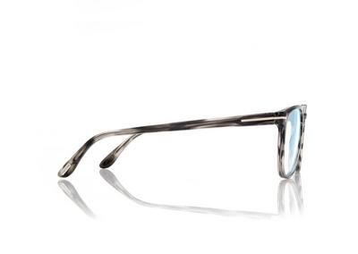 TOM FORD ACETATE GREY BLUE BLOCK ROUND OPTICALS