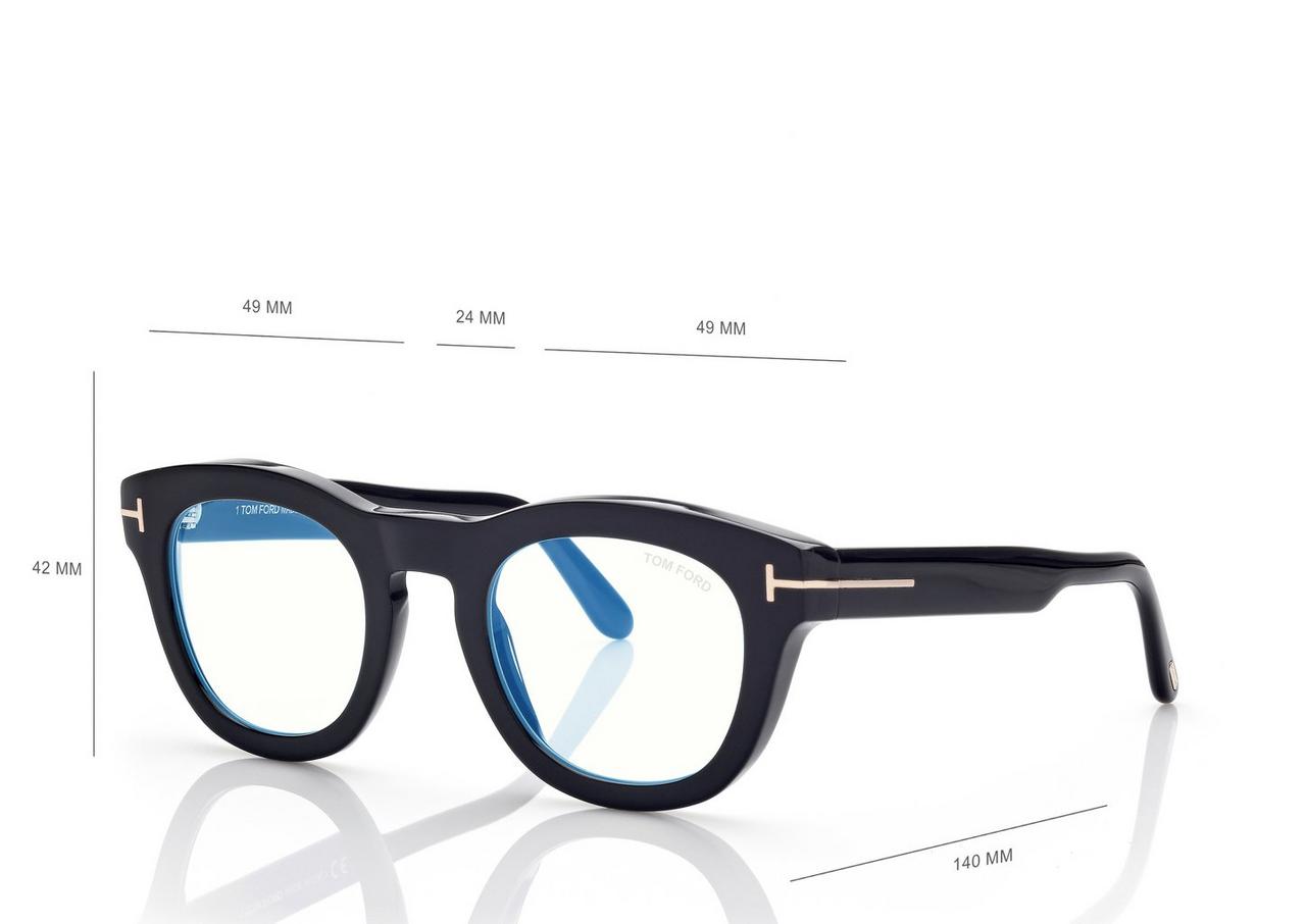 Tom ford blue block soft cheap round opticals