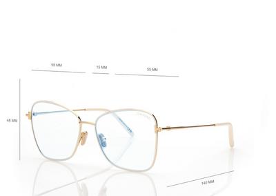 TOM FORD OM PALLADIUM BLUE BLOCK BUTTERFLY OPTICALS
