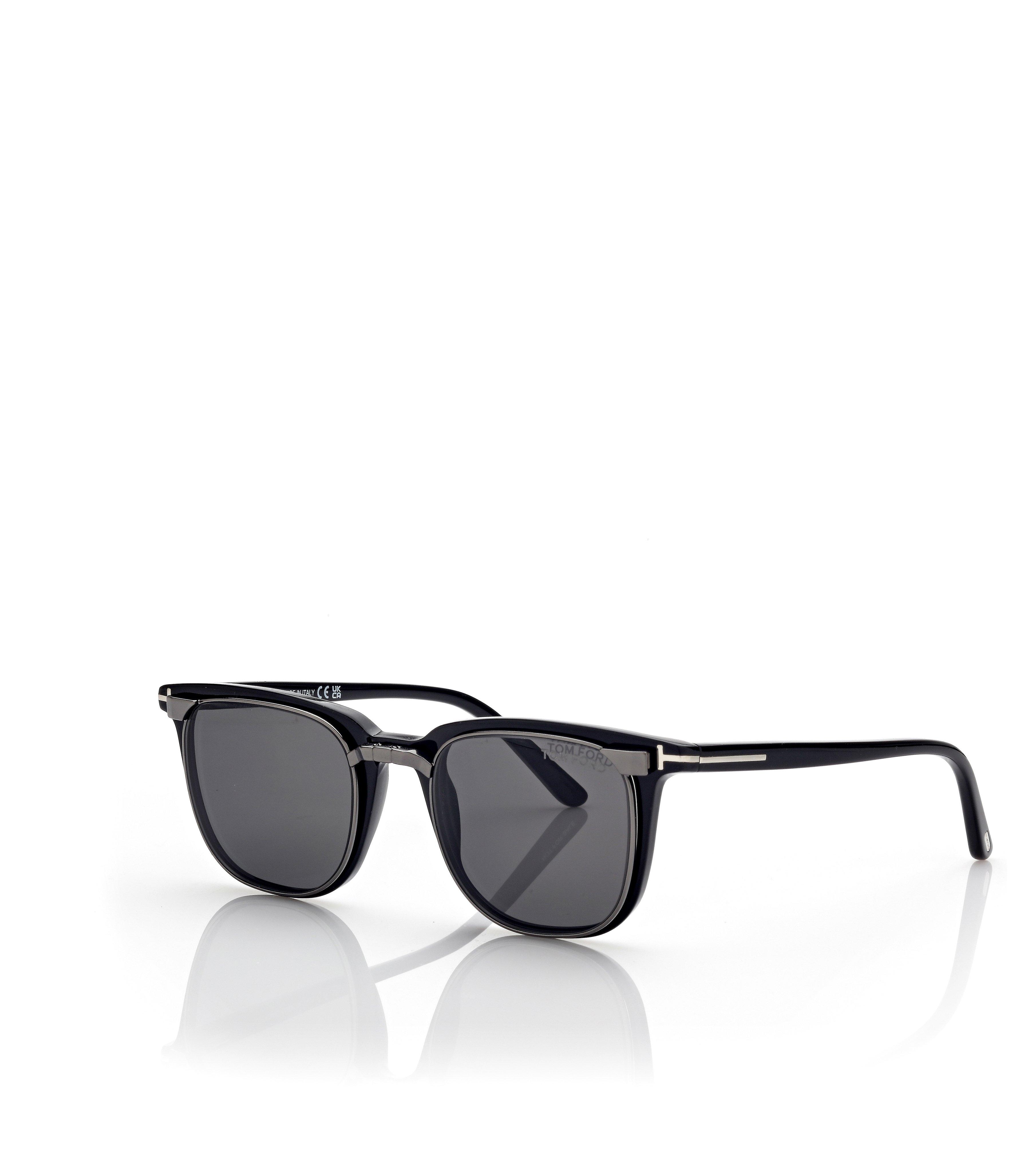 CLIP ON BLUE BLOCK SQUARE OPTICALS