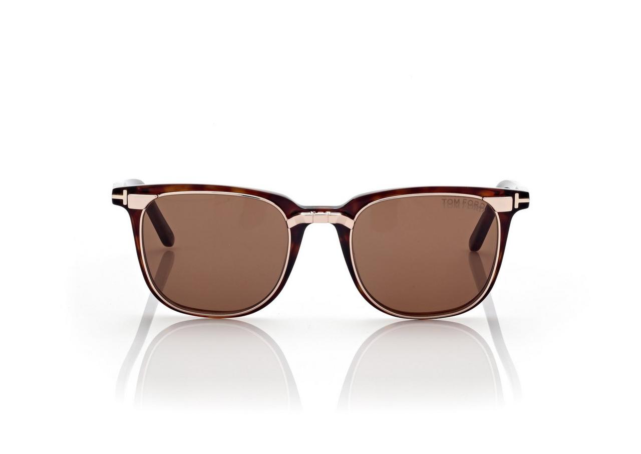 CLIP ON BLUE BLOCK SQUARE OPTICALS image number 0