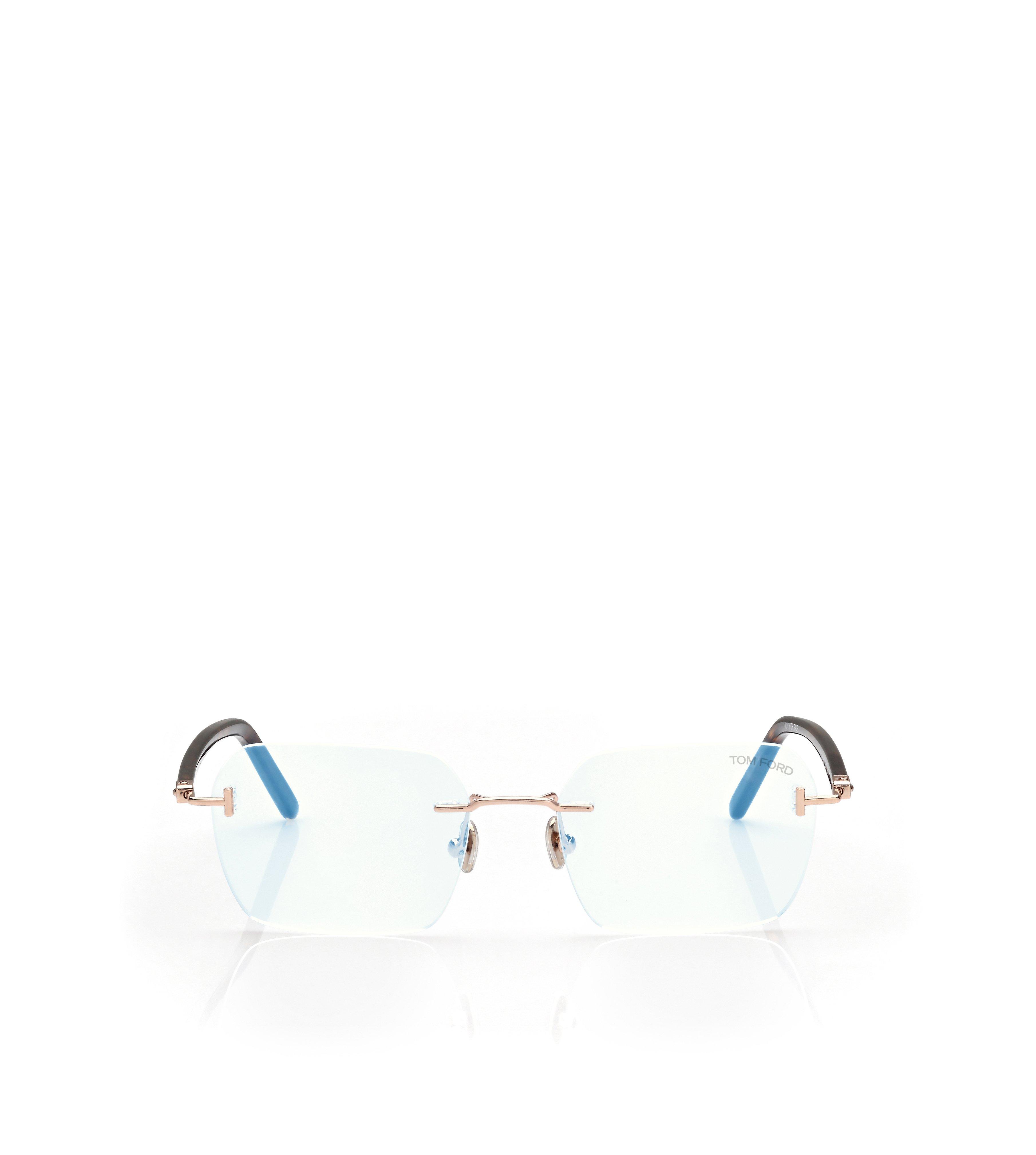 LUNETTES RECTANGULAIRES LUMI&Egrave;RE BLEUE