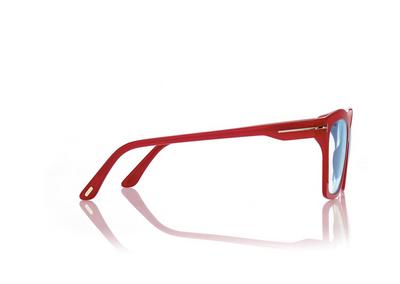 TOM FORD OM AUBERGINE/FUCHSIA BLUE BLOCK SQUARE OPTICALS