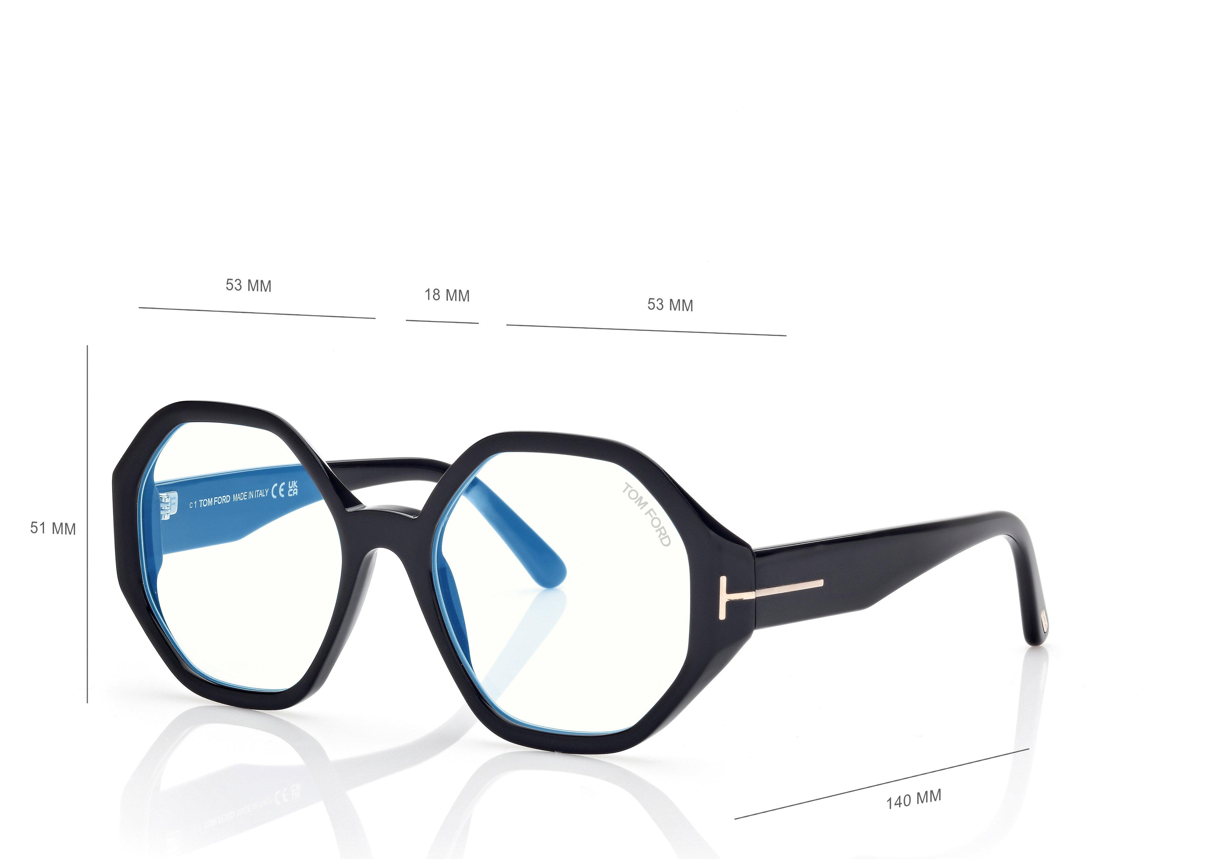 BLUE BLOCK GEOMETRIC OPTICALS | Tom Ford Fashion