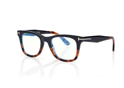 BLUE BLOCK SQUARE OPTICALS WITH CLIP ON SUNGLASSES | TOM