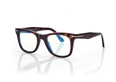 BLUE BLOCK SQUARE OPTICALS WITH CLIP ON SUNGLASSES image number 1