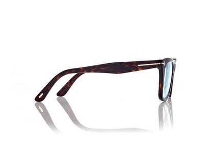 BLUE BLOCK SQUARE OPTICALS WITH CLIP ON SUNGLASSES image number 2