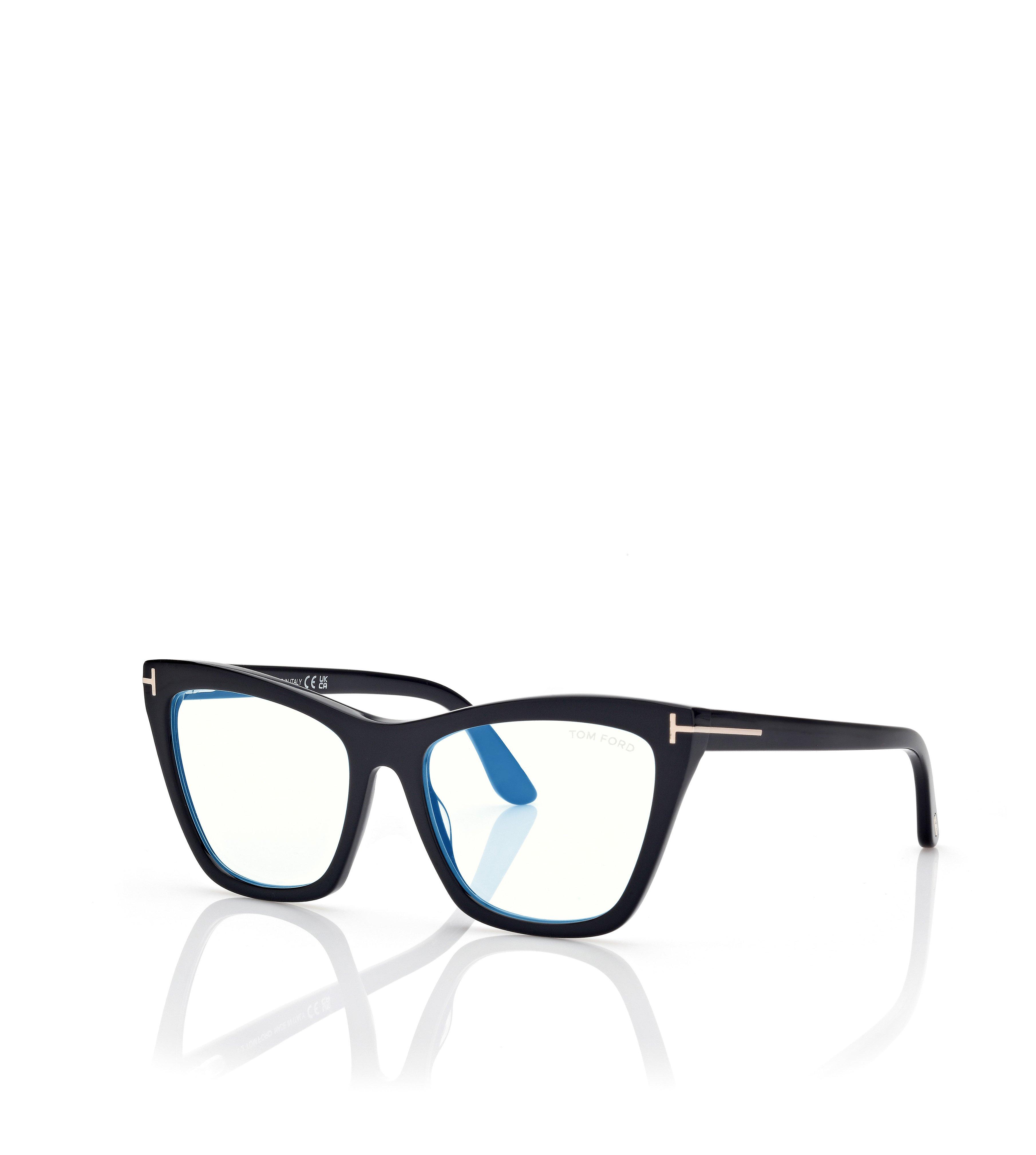 BLUE BLOCK CAT EYE OPTICALS WITH CLIP ON SUNGLASSES