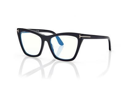 BLUE BLOCK CAT EYE OPTICALS WITH CLIP ON SUNGLASSES image number 1