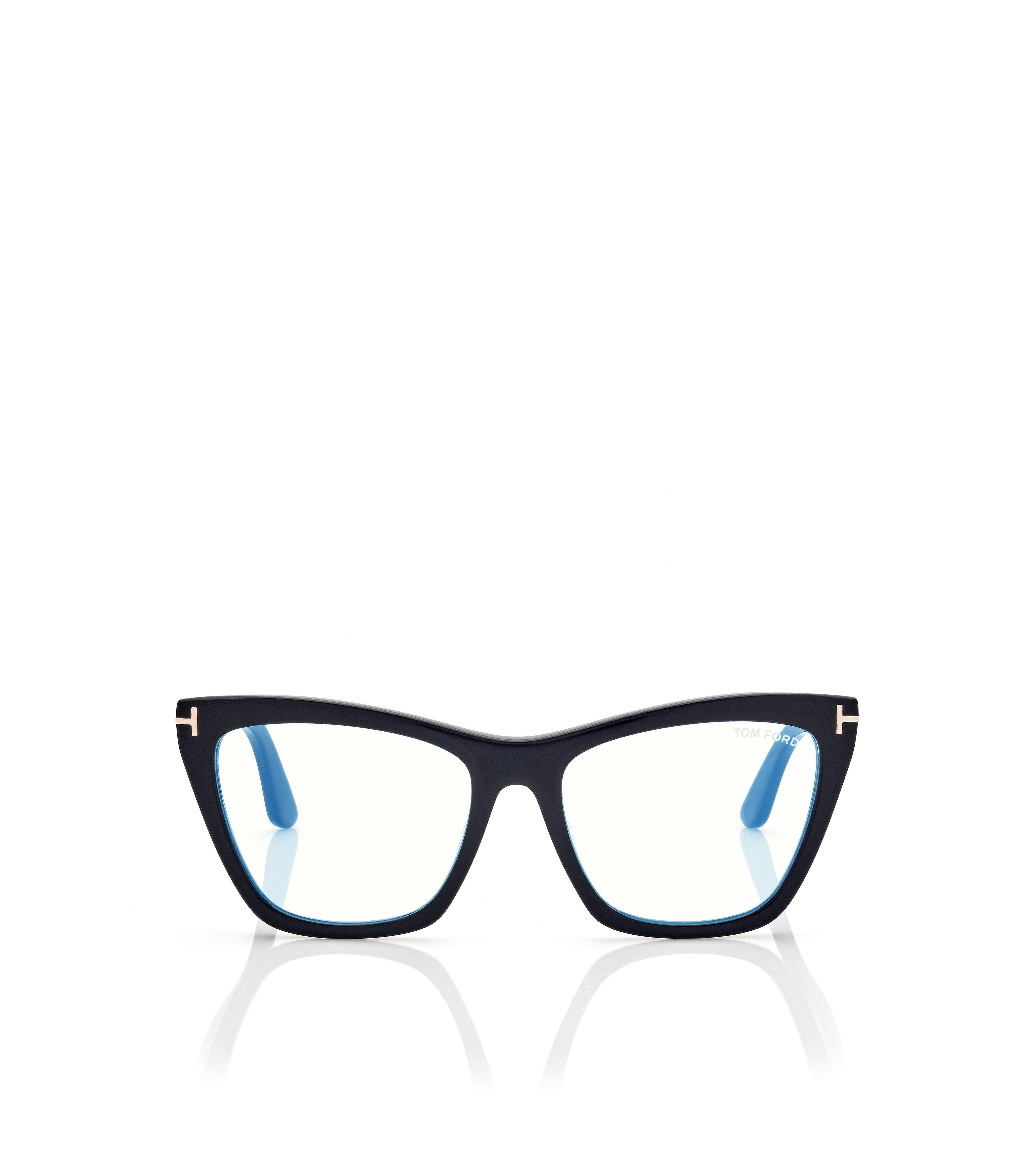 BLUE BLOCK CAT EYE OPTICALS WITH CLIP ON SUNGLASSES