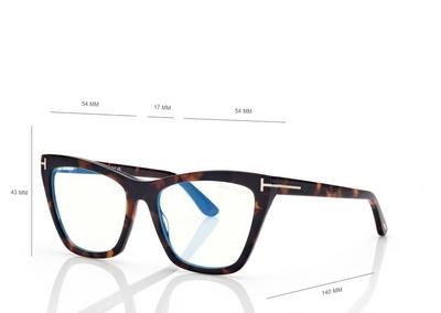 BLUE BLOCK CAT EYE OPTICALS WITH CLIP ON SUNGLASSES image number 3
