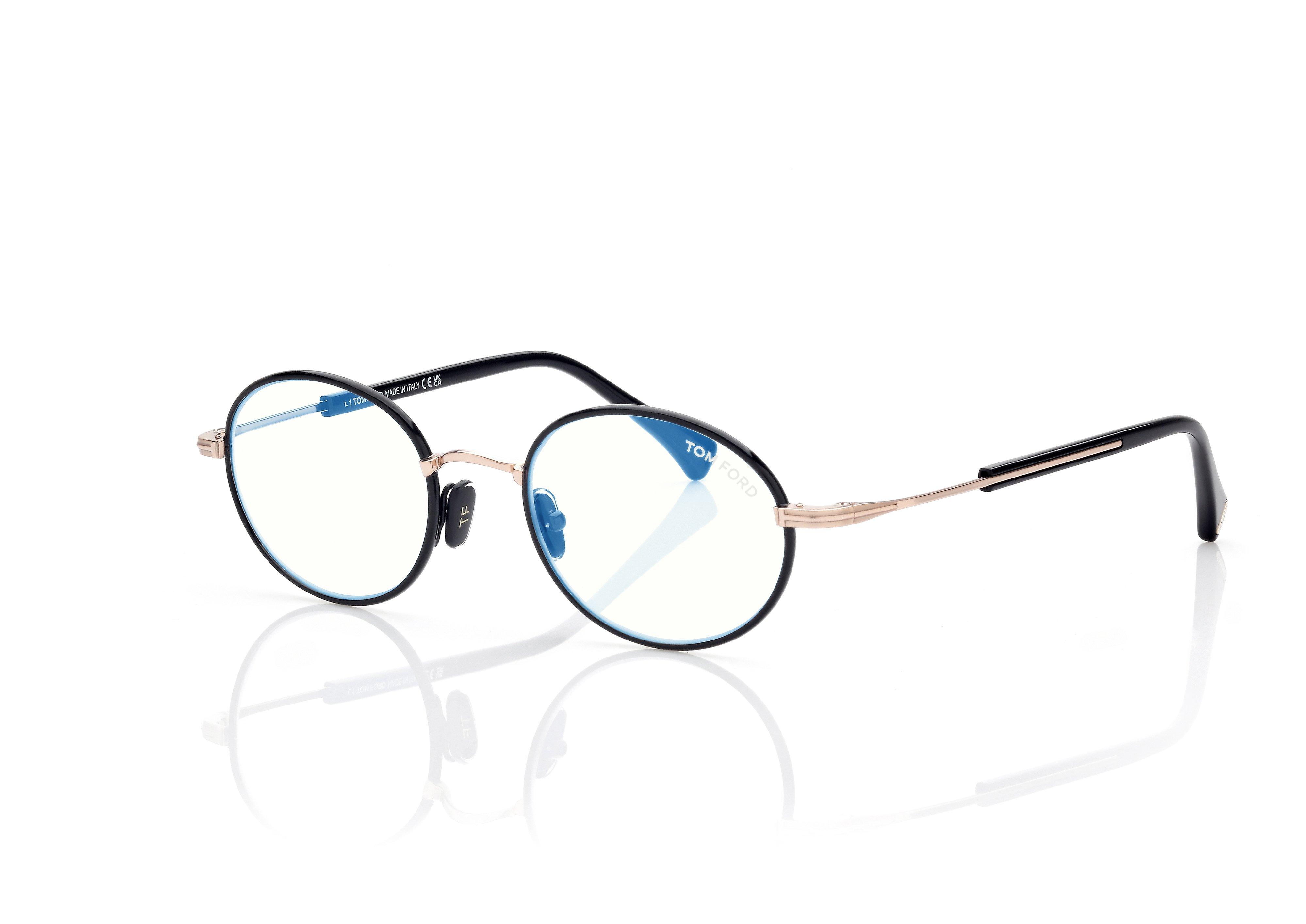 メガネ TOM FORD Tom Ford - FT5973-B - 005 (FT5973 B 49005 005) BLUE BLOCK ROUND OPTICALS | Tom Ford Fashion