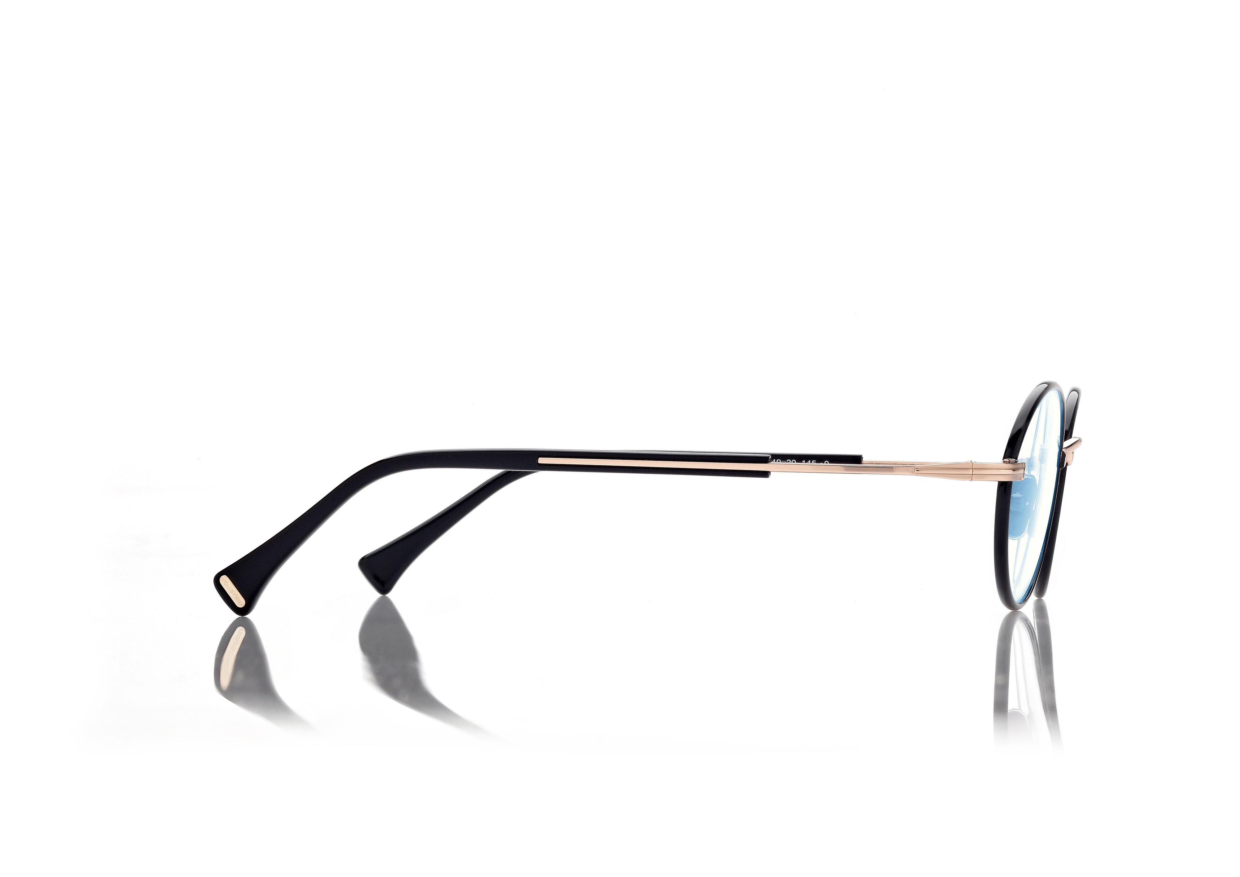 メガネ TOM FORD Tom Ford - FT5973-B - 005 (FT5973 B 49005 005) BLUE BLOCK ROUND OPTICALS | Tom Ford Fashion