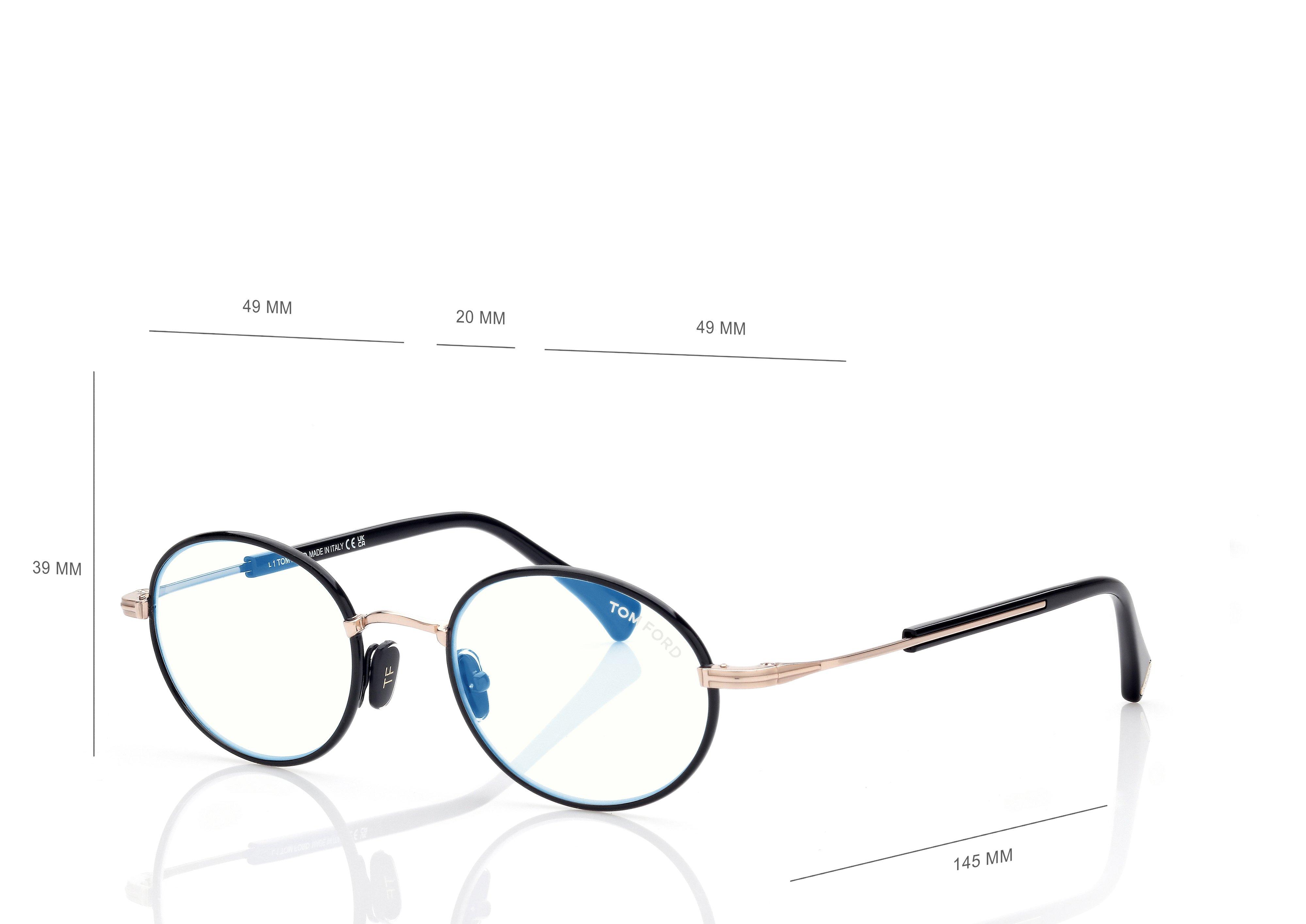 メガネ TOM FORD Tom Ford - FT5973-B - 005 (FT5973 B 49005 005) Tom Ford FT5973-B Optical Frame 005 Shiny Black / Rose Gold