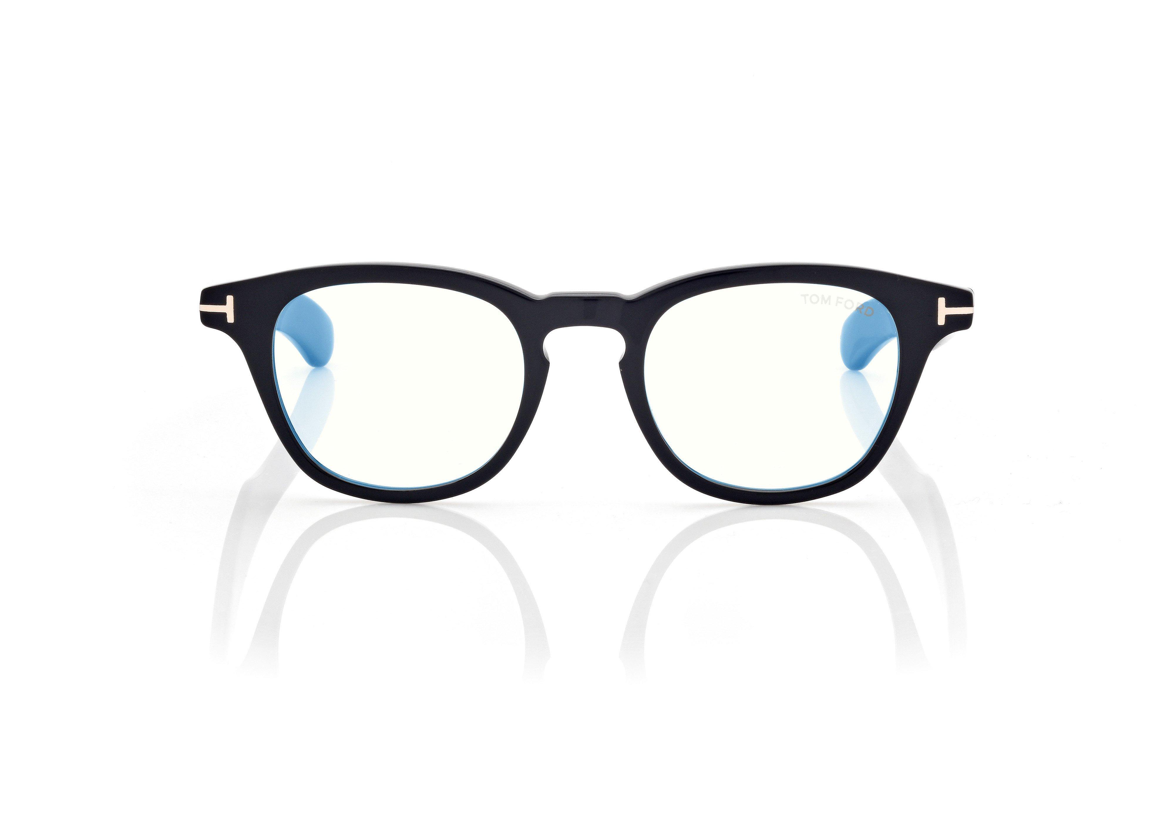 メガネ TOM FORD Tom Ford - FT5976-B - 001 (FT5976 B 47001 001) BLUE BLOCK ROUND OPTICALS | Tom Ford Fashion