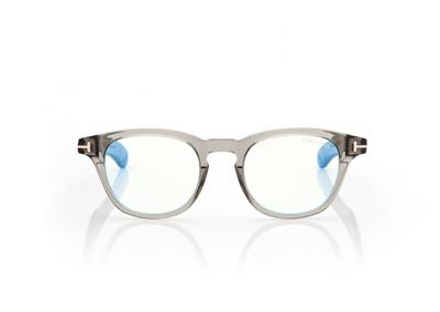 TOM FORD OM GREY BLUE BLOCK ROUND OPTICALS