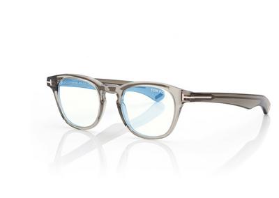 TOM FORD OM GREY BLUE BLOCK ROUND OPTICALS