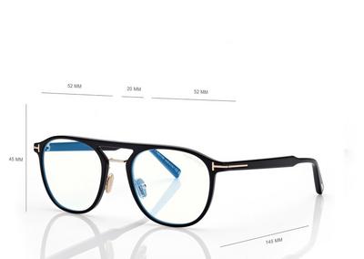TOM FORD OM BLACK BLUE BLOCK PILOT OPTICALS