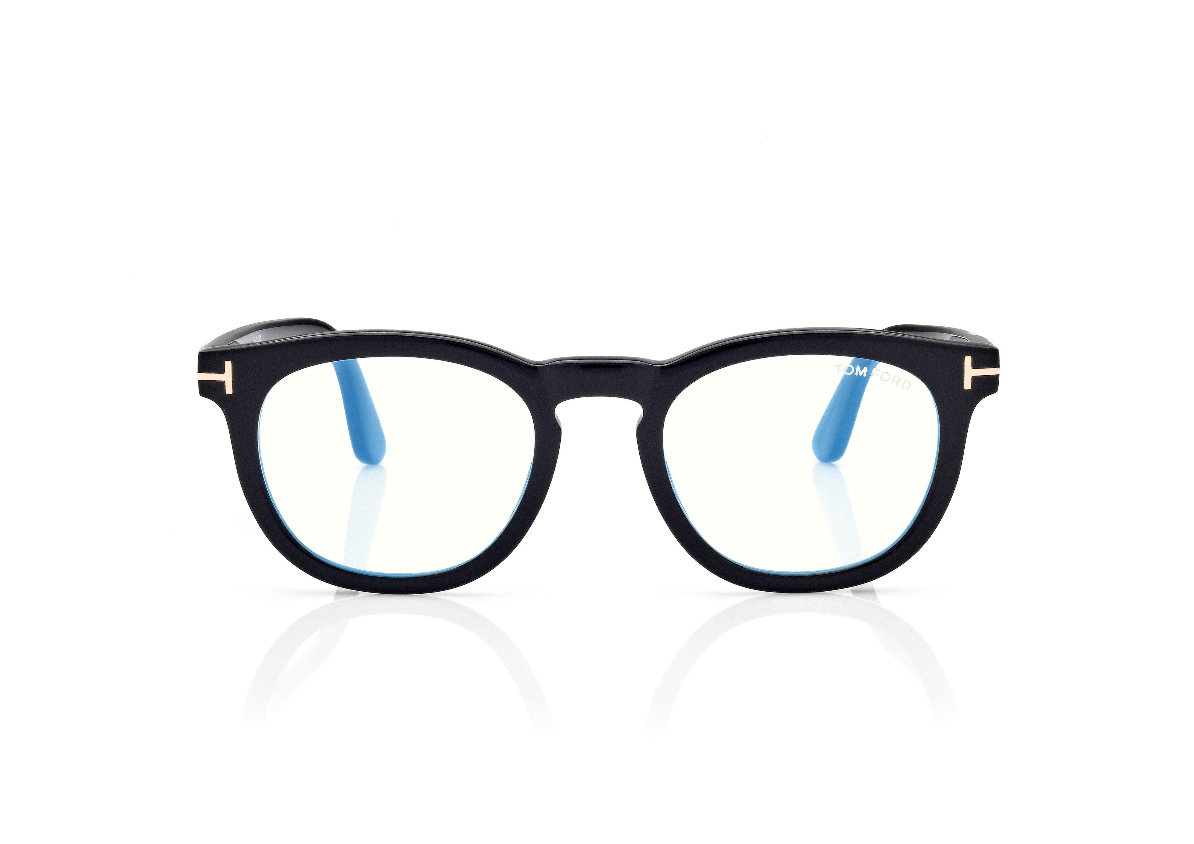 TOMFORD ヘイレイ スクエア フレム サンクラス FT12165352B 52B BLUE BLOCK ROUND OPTICALS | Tom Ford Fashion