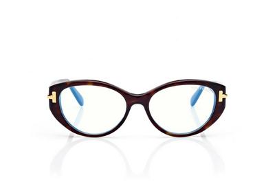 TOM FORD OM DARK HAVANA ICON BLUE BLOCK OVAL OPTICALS